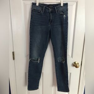Lucky Brand Ava Skinny Jeans with Distressed Knees